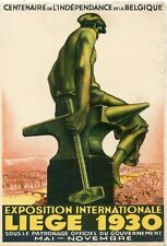  POSTCARD CARTE POSTALE PUBLICITAIRE BELGIQUE CENTENAIRE INDEPENDANCE LIEGE 1930