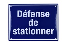 Plaque emaillée DÉFENSE DE