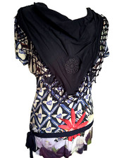 JOLI HAUT FLUIDE IMPRIMEE DESIGUAL TAILLE 38 TBE