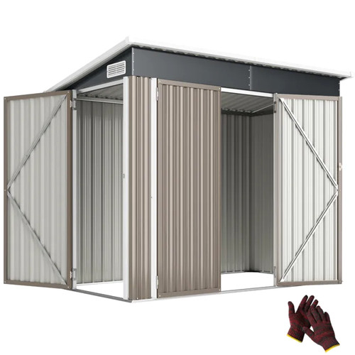 Outsunny abri jardin - abri, acier