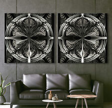 Part 2 Abstrait Toile Image Noir Gris Moderne Art Peinture Tableau XXL