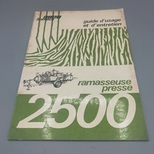 Guide Usage Et Entretien _RAMASSEUSE PRESSE_SOMECA FIAT _2500