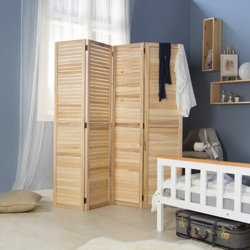 Paravent bois naturel - bois,