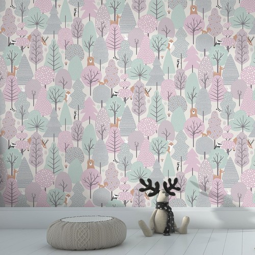 Papier Peint Animaux Arbres