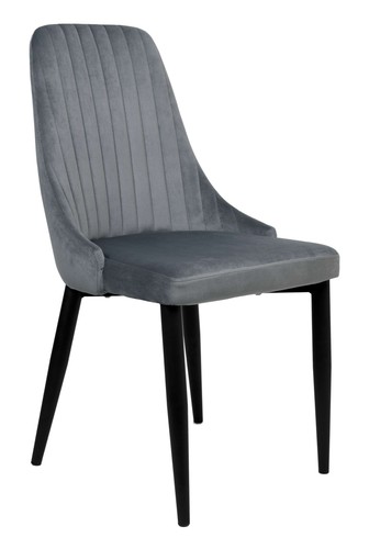 Fauteuil velours graphite - en,