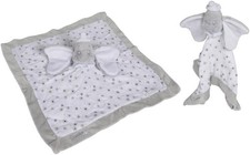 Doudou plat lange blanc gris Dumbo l'Elephant Disney Nicotoy Simba Toys