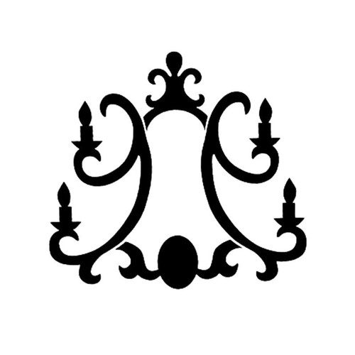 Pochoir motif chandelier - motif,