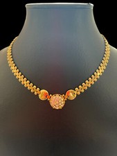 Collier Vintage Mode Doré Strass Ras  Du Cou  Gourmette￼