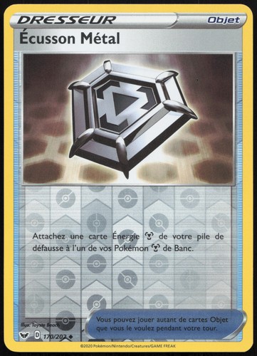 Carte pokémon écusson métal - pokémon,