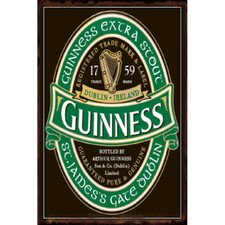 Plaque métal plate 20 x 30 cm : GUINNESS 1759