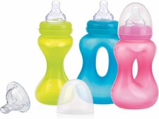 Nûby ID1241 Biberon d'Apprentissage Easy Grip, 240 ml, 3M+ 