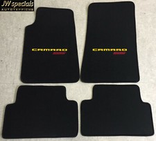 Tapis De Sol pour Chevrolet Camaro Ss Cabriolet Jaune Rouge Nubuk 2010-15 Neuf