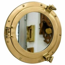 12 pouces hublot maritime en laiton fenêtre ronde miroir bateau nautique...