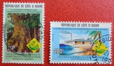 Côte d'Ivoire, n°900K et 900L oblitérés, Conférence mondiale environnement, 1992
