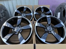 4 jantes alu neuves type AUDI ROTOR 19" noir AUDI A5 A6 Q3 Q5 A7 A5 TT