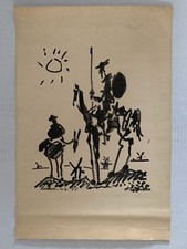 LITHOGRAPHIE CHIFFON DE MANDEURE DON QUICHOTTE ET SANCHO PANZA PABLO PICASSO