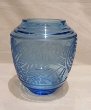ANTIQUE GLASS GRAND VASE ROND
