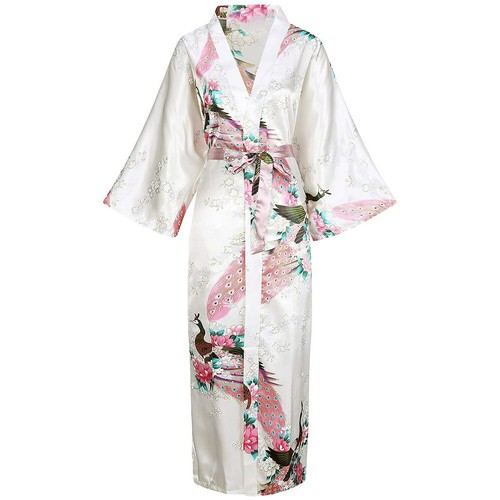 Peignoir kimono satin long - peignoir,