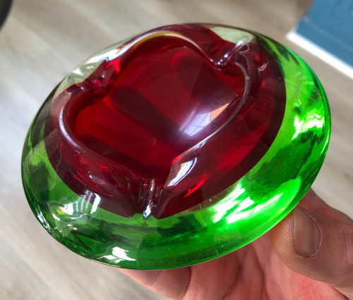 Beau cendrier vintage verre - beau,