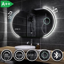 Miroir Salle De Bain Lumineux LED KAIR | BLUETOOTH | HORLOGE | INTERRUPTEUR