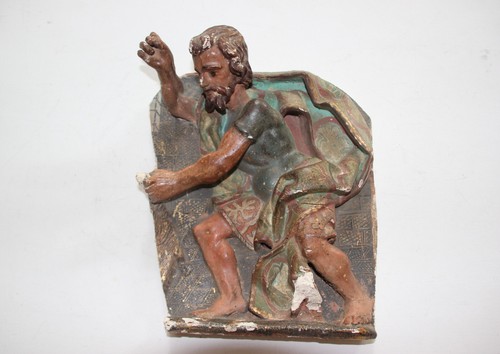 Haut relief religieux bois - religieux,