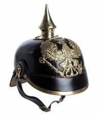 Réplique Casque À Pointe Pickelhaube Soldat Armée Prussienne et Allemande WWI