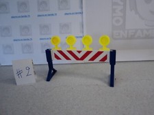 PLAYMOBIL vintage city chantier town police barrière signalisation feux jaunes
