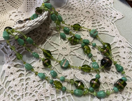 Collier ancien rangs - rangs, perles