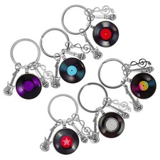 6 Pcs Pendentif Disque Vinyle