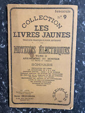Collection Les Livres Jaunes Moteurs électriques fascicule n°9