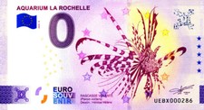 17 LA ROCHELLE Aquarium, Rascasse volante, 2024, Billet Euro Souvenir
