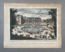 Vue du Château de Saint Cloud, Gravure ancienne, Vue d'optique