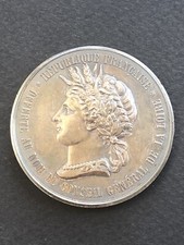 RARE MEDAILLE ARGENT MASSIF XIXe OFFERTE AU NOM DU CONSEIL GENERAL DE LA LOIRE