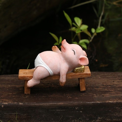 Ornement cochon résine - cochon, en