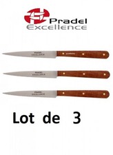 LOT DE 3 Couteau PRADEL SAIGNE POULET  MANCHE BOIS  REF  3107