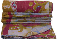 Couverture Patchwork Authentique Couvre-Lit Indien Kantha Vintage