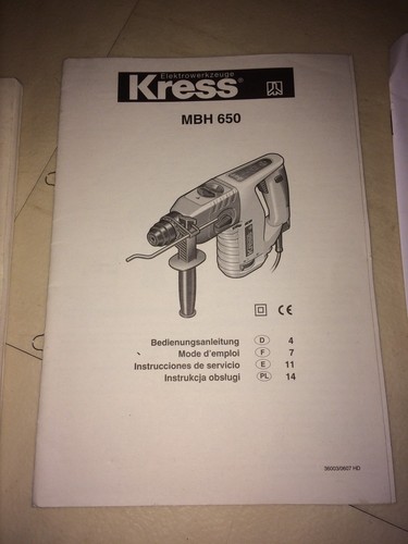 Notice perceuse mbh - notice, 650