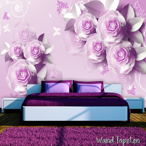 Papier peint fleurs photo - papier,