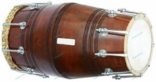 Neuf Traditionnel Indien Musical Instrument Musicalgajra Folk Dholak / Dholki