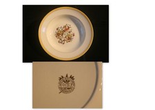 Assiette creuse ancienne en faience "Boch la louviere"