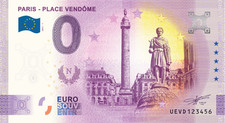Billet Souvenir 2021 France Place Vendôme