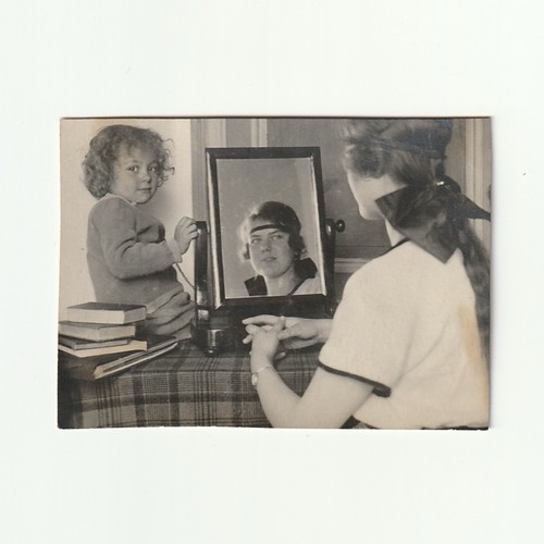 Jeune fille miroir - fille, et