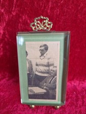 Noble Vieux Cadre Photo En Bronze - Verre, Original Style Jugendstil