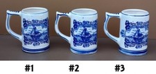 DELFT chope pub HEINEKEN décor bleu bateau voilier HOLLANDE 3 disponibles