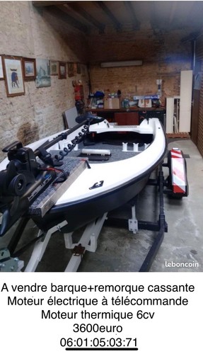 Barque pêche moteur - moteur, 6cv