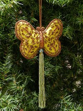 ANTIQUE LIME PLUSH BUTTERFLY