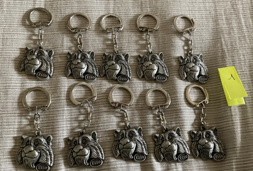 Porte clef tête tigre esso - clef,