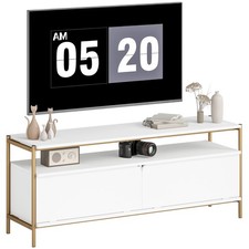 HOMCOM Meuble TV 124x35x50cm