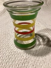 vase en verre vintage, signé