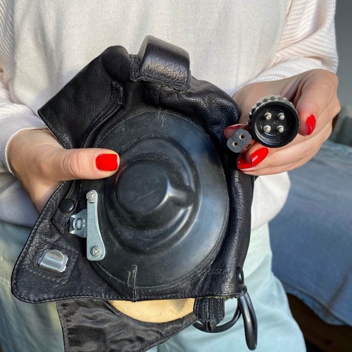 Casque pilote cuir année - -,